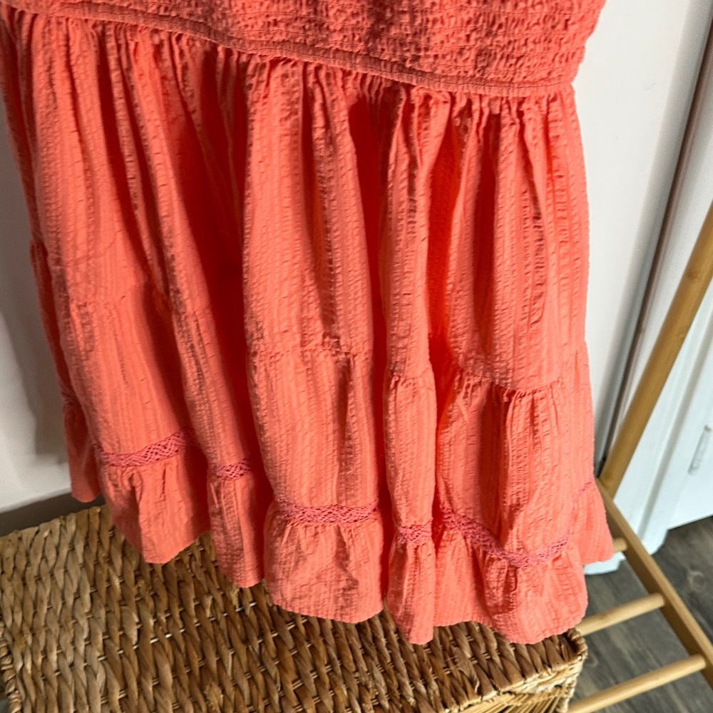 Zara Coral Dress size large - Picture 7 of 12